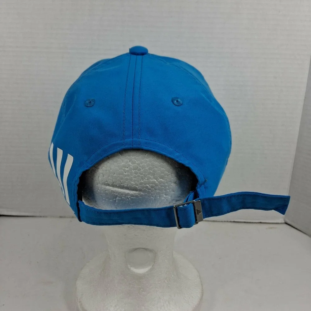 Adidas Fairway‎ Collection Blue Golf Hat Adjustable Strapback Three Stripes Cap